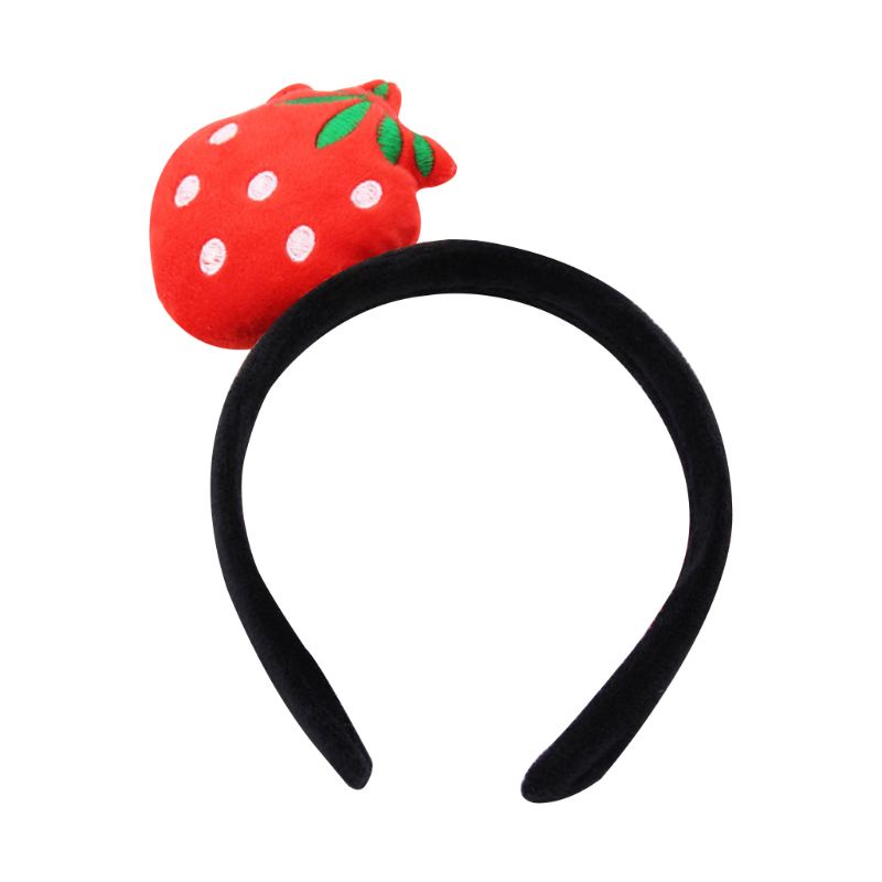 Youyo Băng Đô Vải Lông Quấn Đầu Họa Tiết Trái Cây Hoạt Hình 3D Nhiều Màu Sắc Dễ