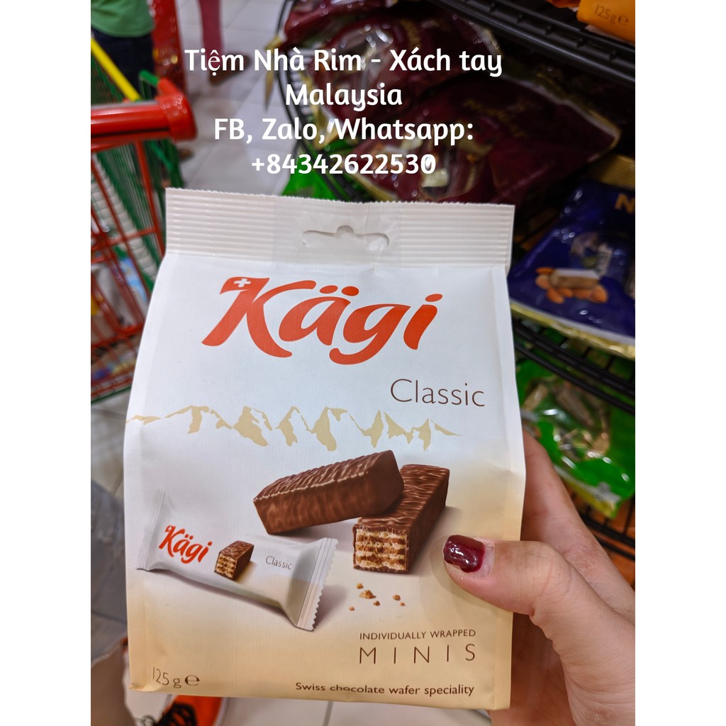 BÁNH XỐP PHỦ CHOCOLATE KAGI MINI 125G - XÁCH TAY MALAYSIA