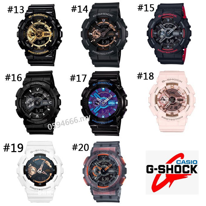 CASIO Đồng hồ thể thao nữ Gshock Ga110 Baby-G BA110 màu đen