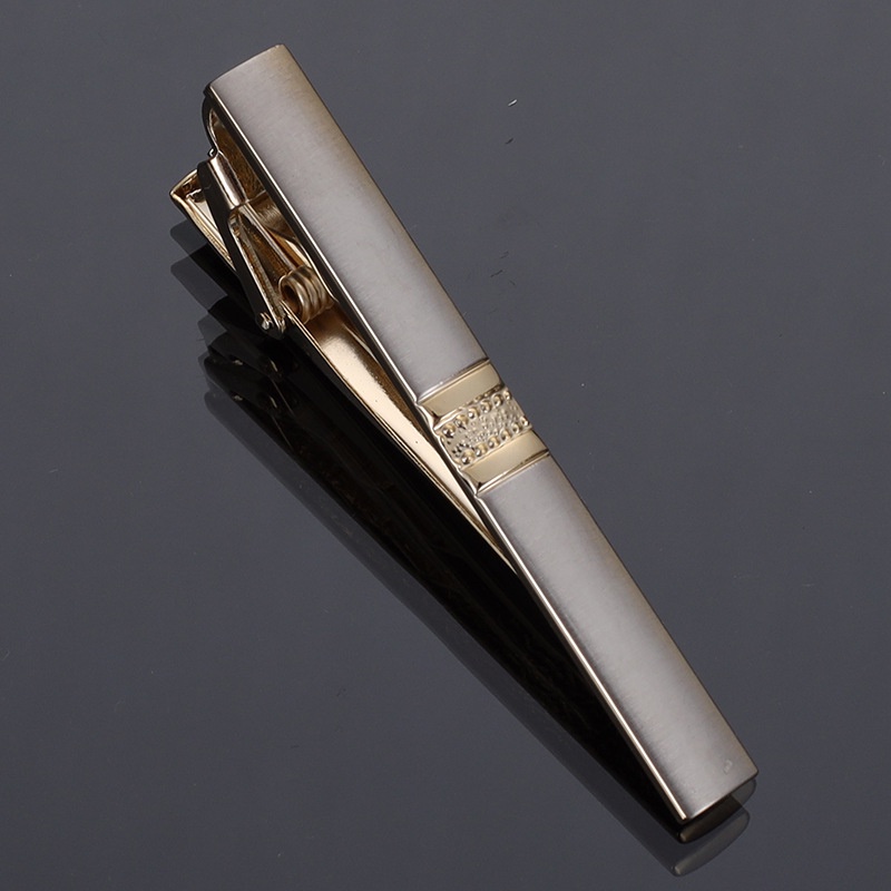 Kẹp Cà Vạt Thiết Kế Đơn Giản Màu Vàng/Bạc 28 Kiểu Độc Đáo Cho Nam