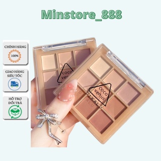 Bảng Phấn Mắt 9 Ô DIKALU Tone Cam có Nhũ (S1)