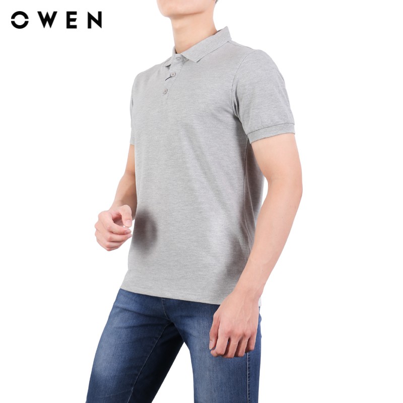 Áo polo ngắn tay Owen Body fit màu xám - APV23747 (MHR)