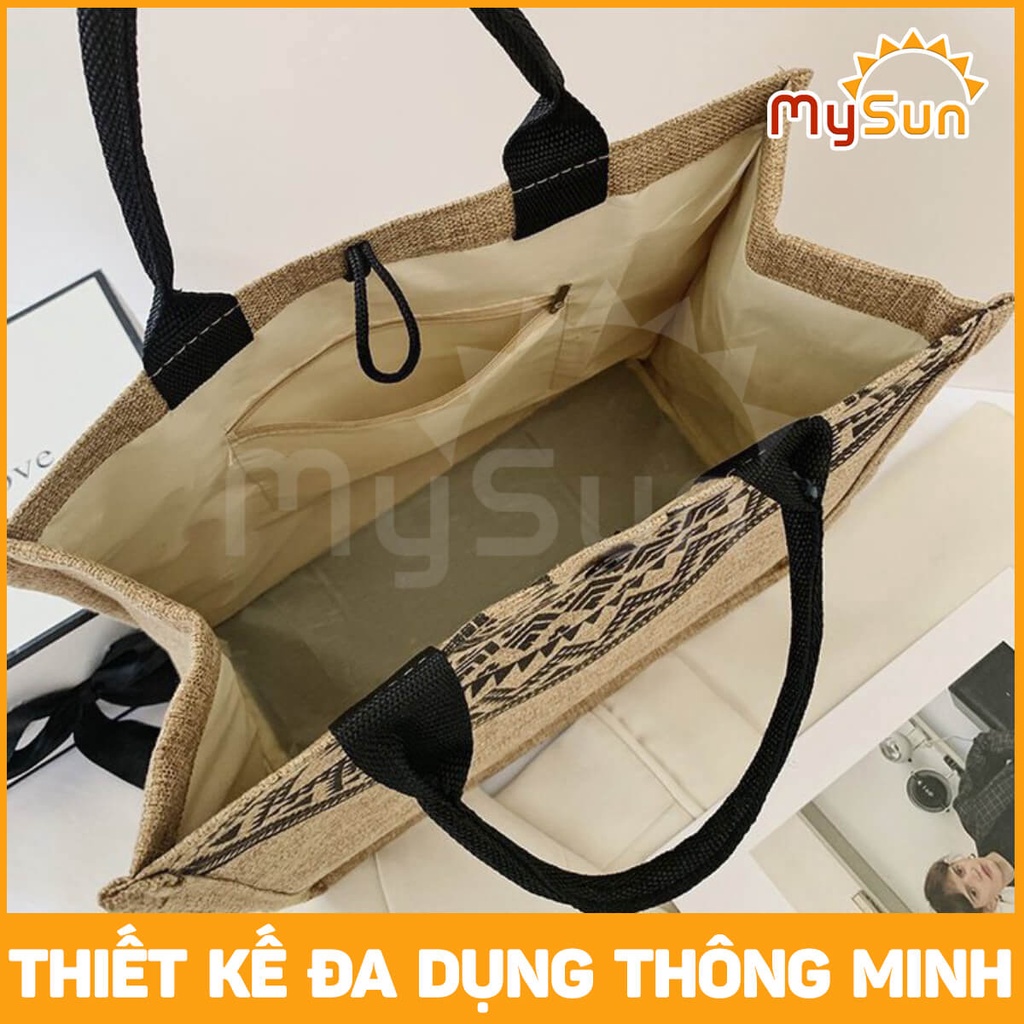 Túi xách vải thời trang cỡ lớn đựng đồ cá nhân du lịch đa năng cho bạn nữ, mẹ đẹp  MySun