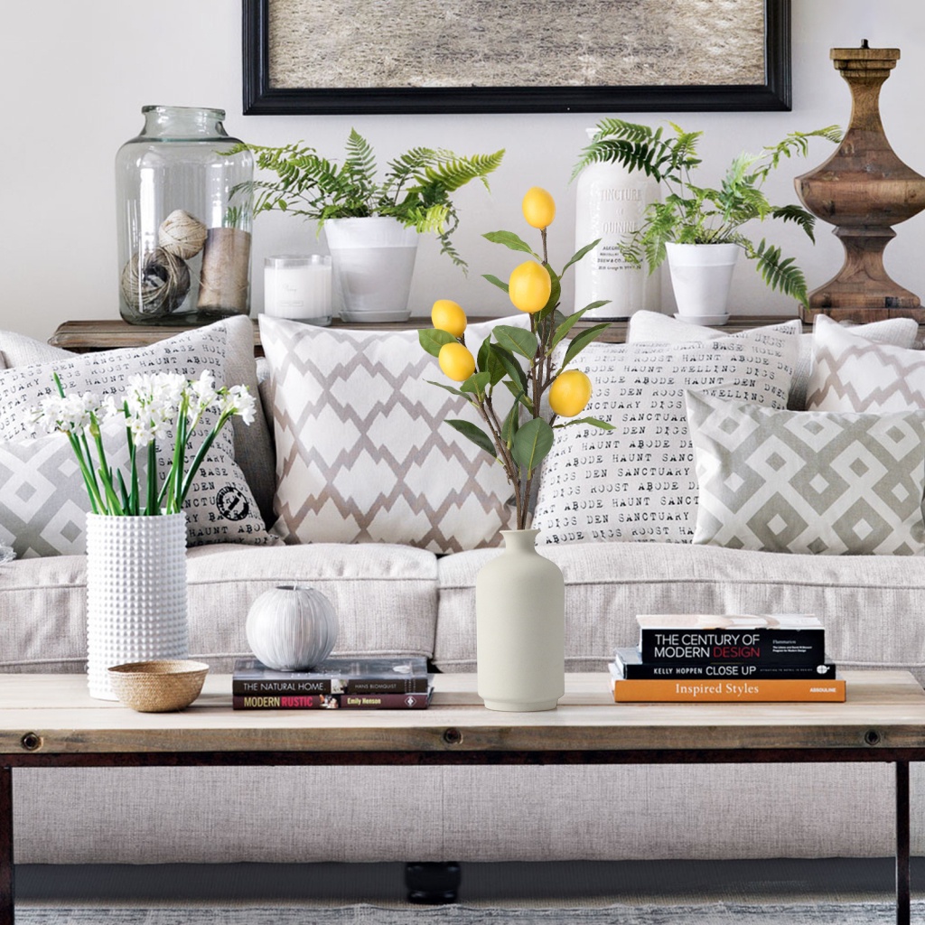 1 Nhánh Chanh Nhân Tạo Bằng Xốp Nhựa 67cm Trang Trí Nhà Cửa / Văn Phòng / Tiệc Tùng