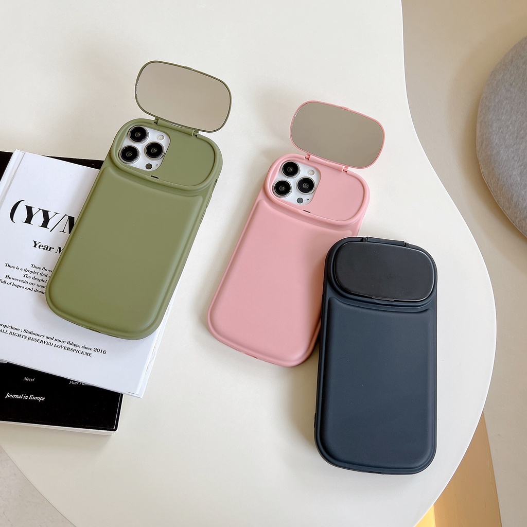 Ốp Điện Thoại Nắp Lật Mặt Gương Hoạt Hình Cho iPhone 14 / 13 / 12PRO MAX / 11 / 13PRO MAX