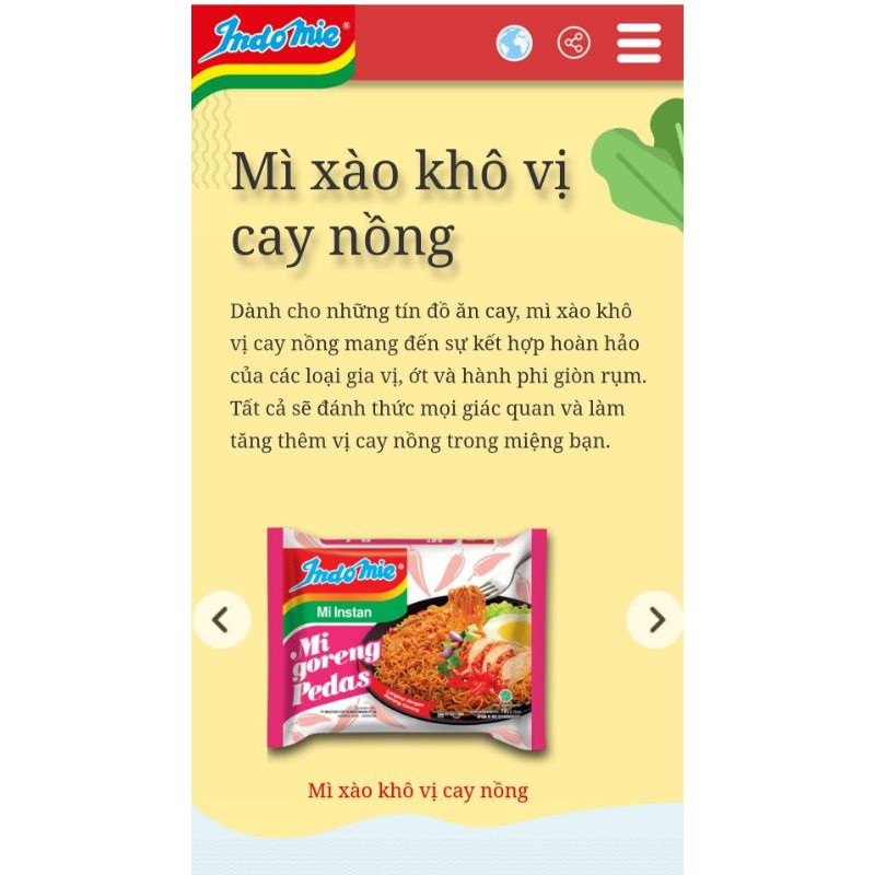 MÌ XÀO KHÔ INDOMIE GORENG 4 VỊ 🤩RẺ VÔ ĐỊCH🥰