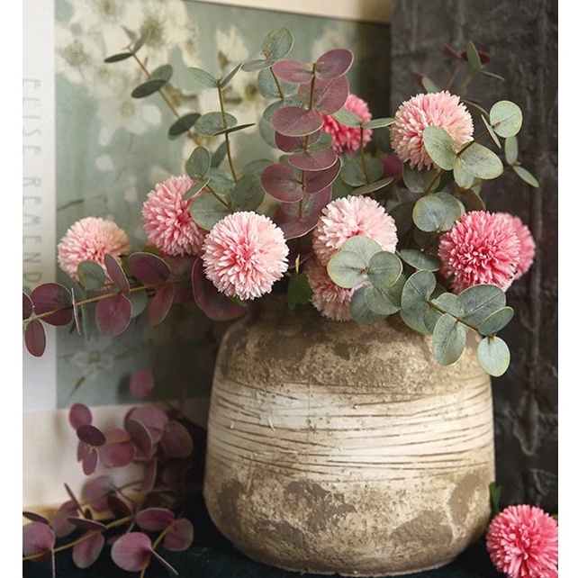 Hoa bồ công anh vải lụa, mô phỏng hoa thật dùng trong trang trí nhà cửa, chụp ảnh sản phẩm, trang trí tiệc