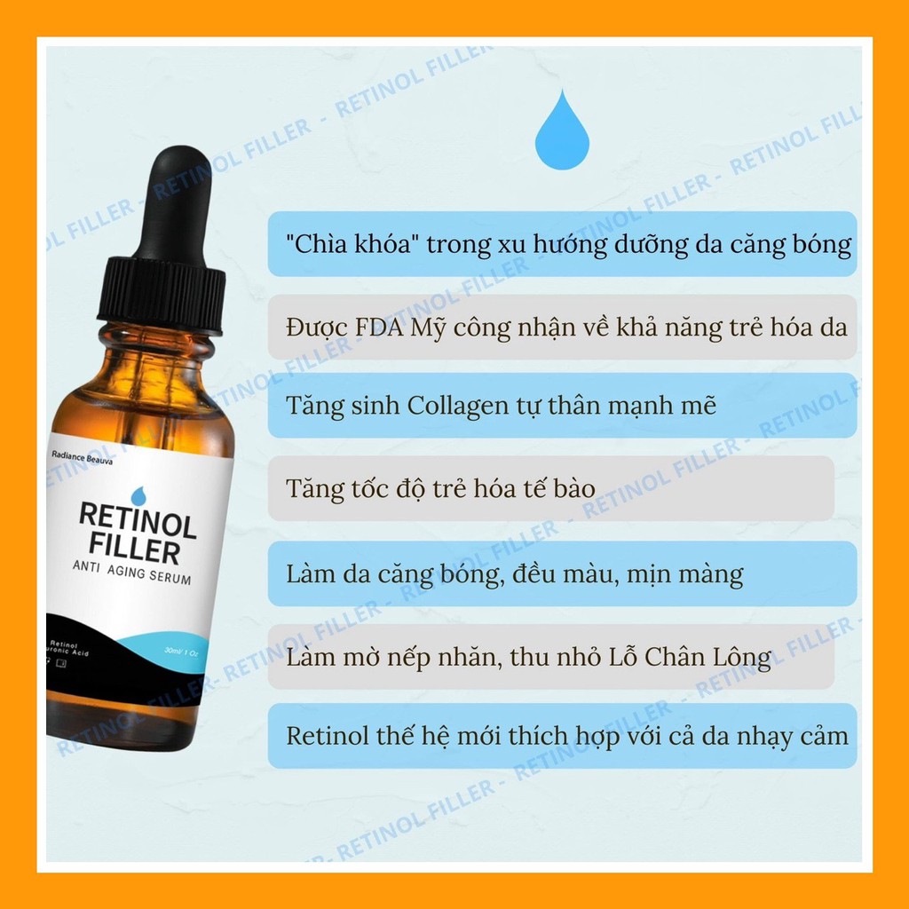 Retinol Filler - Radiance Beauva - Retinol Thu Nhỏ Lỗ Chân Lông- Căng Bóng Trẻ Hóa Da- Giảm Mụn | BigBuy360 - bigbuy360.vn