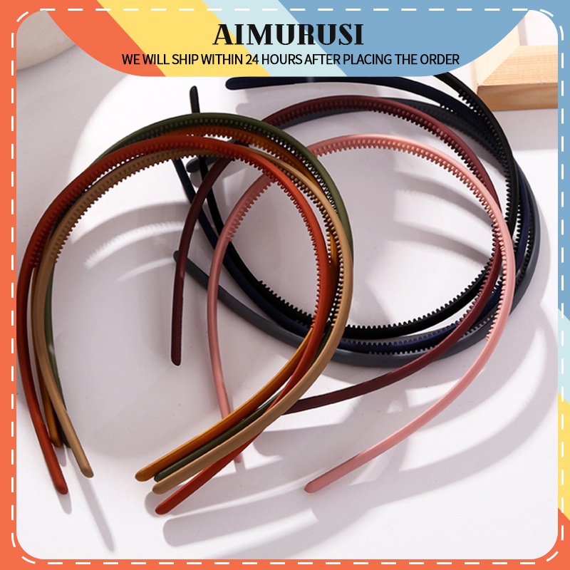(AIMURUSI) COD Băng Đô Cài Tóc Kết Cấu Nhám Không Trượt Thời Trang Hàn Quốc Cho Nữ