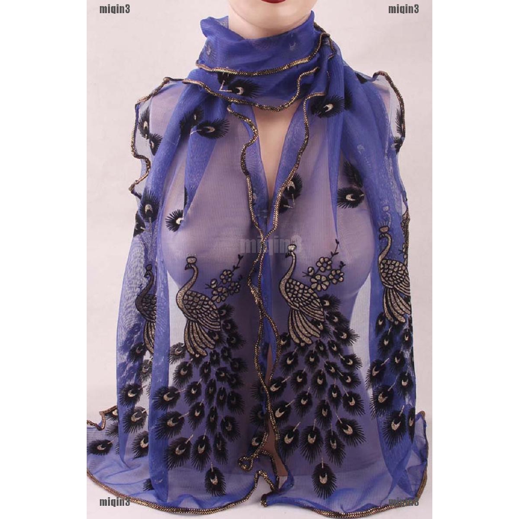 Khăn Choàng Cổ Vải Voan In Họa Tiết Phong Cách Vintage Thời Trang