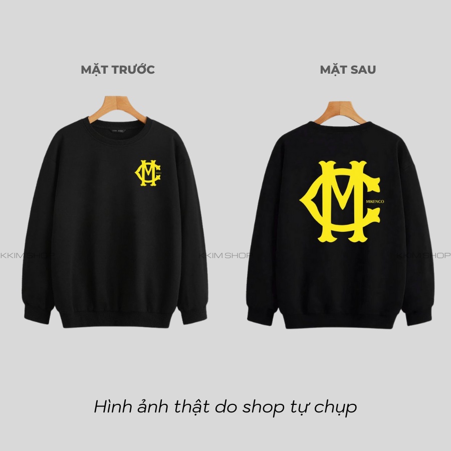Áo Nỉ SWEATER MIKENCO LOGO, Áo Nỉ Dài Tay Form Rộng Oversize Unisex Nam Nữ, Chất Nỉ dày dặn cao cấp. KKim Shop