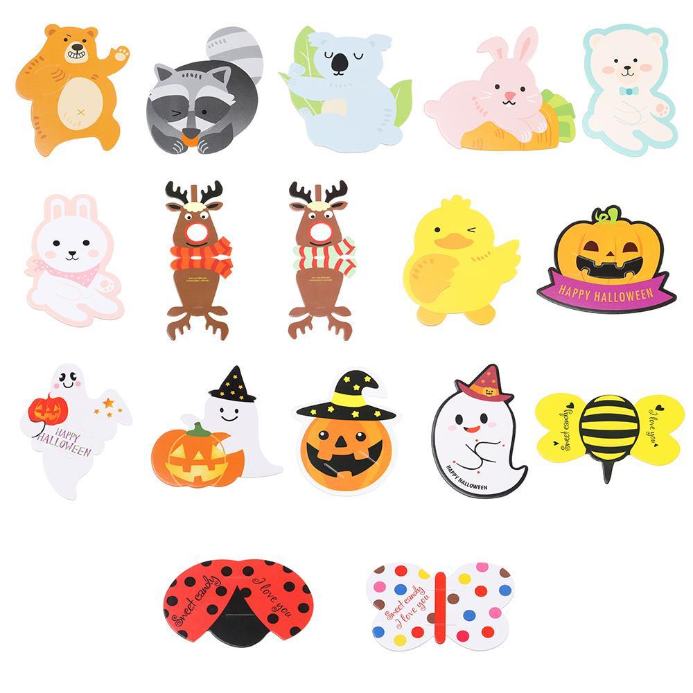 Set 25 / 50 Thẻ Kẹo Mút Trang Trí Chủ Đề Halloween