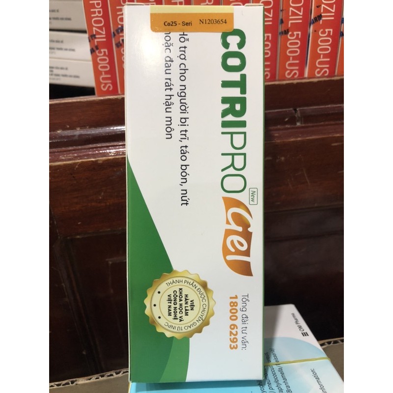 COTRIPRO GEL- HỖ TRỢ NGƯỜI BỊ TRĨ, TÁO BÓN CHO MỌI LỨA TUỔI