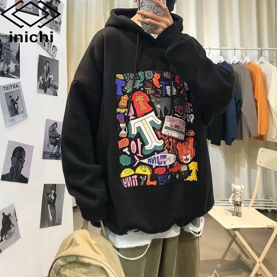 Áo Hoodie Nam Nữ IC786 phong cách Harajuku cá tính chất nỉ cực hot trand - INICHI shop chuyên áo khoác nữ