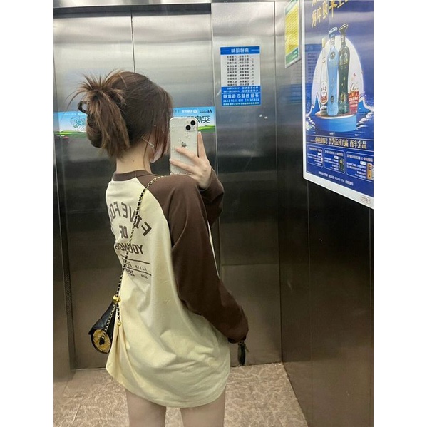 Jiashucheng Áo Sweatshirt Dáng Rộng Tay Dài Phong Cách Mới Mùa Thu Mỹ Cho Nữ