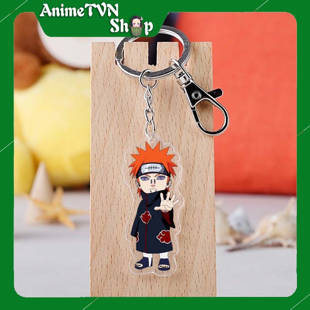 Móc khoá Mica dây xịn anime Naruto (Tổ chức Akatsuki) - Nhựa Cứng Acrylic In 2 mặt sắc nét ( ảnh thật )