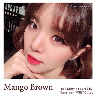 Lens giãn tròng MANGO BROWN - HSD 1 NĂM
