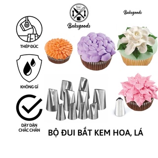 Bộ đui bắt hoa hồng, đui lá, đui bắt kem trang trí bánh sinh nhật nhiều mẫu