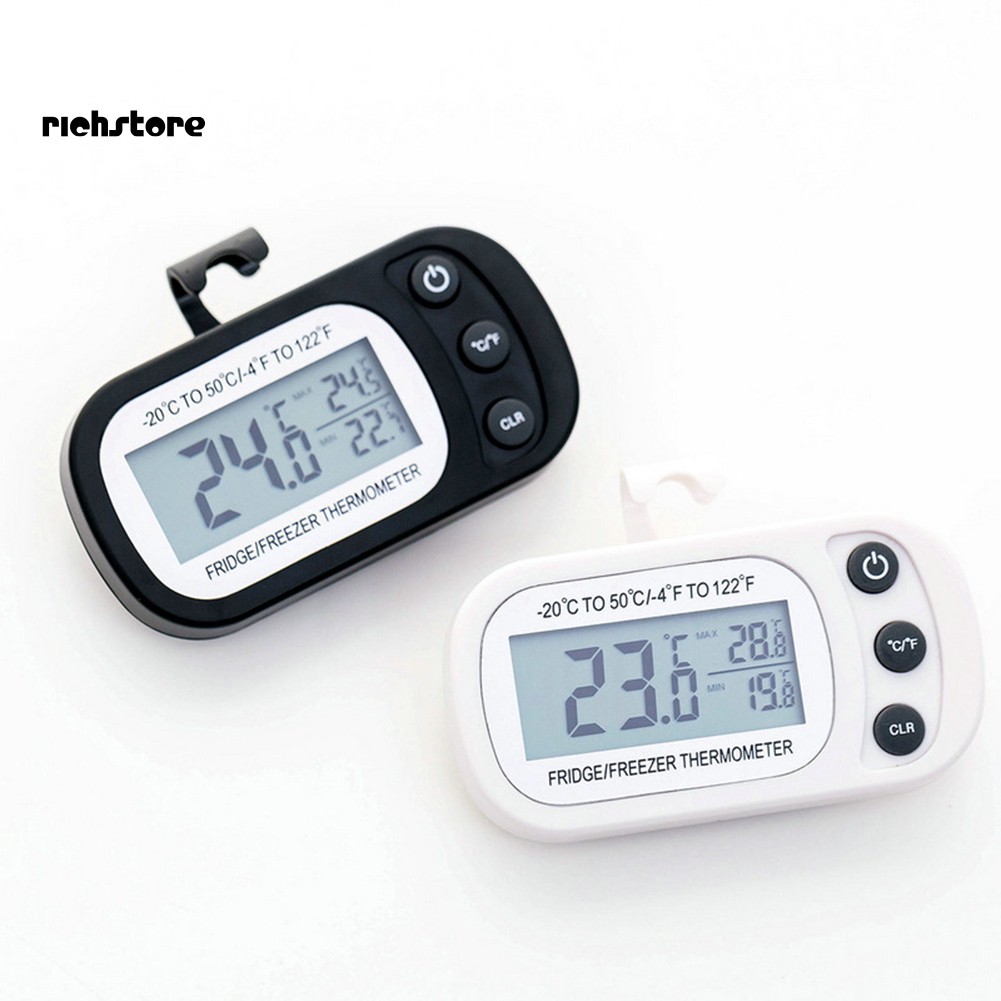 Nhiệt Kế Điện Tử Màn Hình LCD Chống Thấm Nước Cho Tủ Lạnh