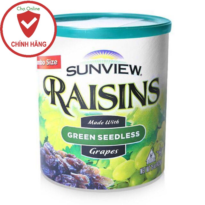 Chính hãng - Nho Khô Mỹ Sunview Raisins 425g (loại 1) date 2019 giá sỉ