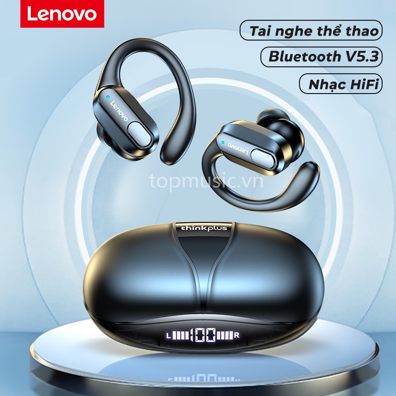 Lenovo Tai nghe không dây 5.3 bluetooth Lenovo XT80 phong cách thể thao Bass chống nước với micrô