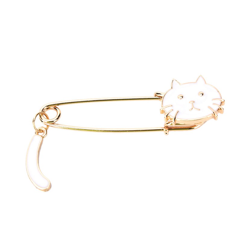 [springeven] Ghim Cài Áo Hình Mèo Đen Trắng Dễ Thương Tinh Tế Thời Trang Cho Nữ