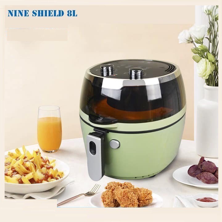 NỒI CHIÊN KHÔNG DẦU NINE SHIELD DUNG TÍCH 8L ( TỔNG KHO GIA DỤNG GIÁ RẺ )