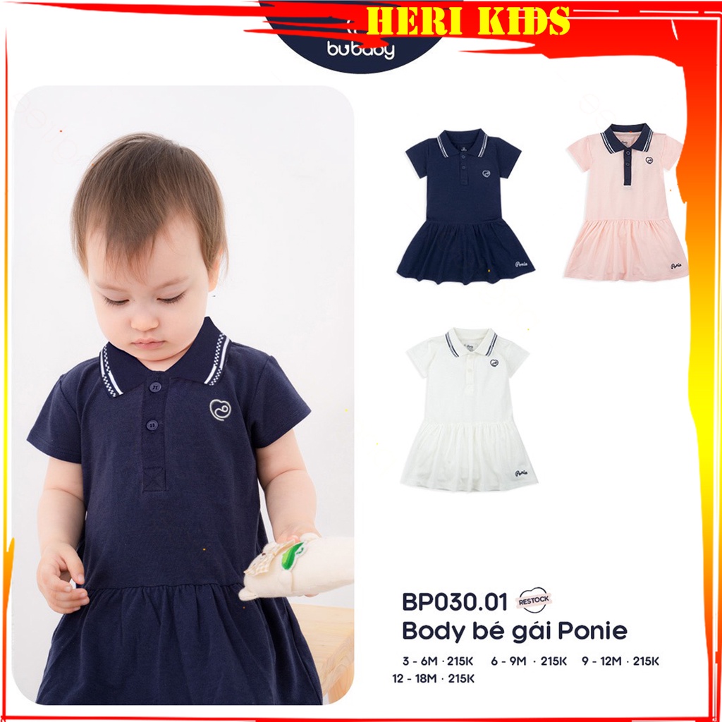 Body cộc bé trai &amp; bé gái Ponie BUBABY