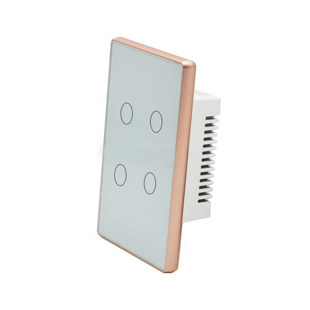 Công tắc cảm ứng Zigbee viền kim loại