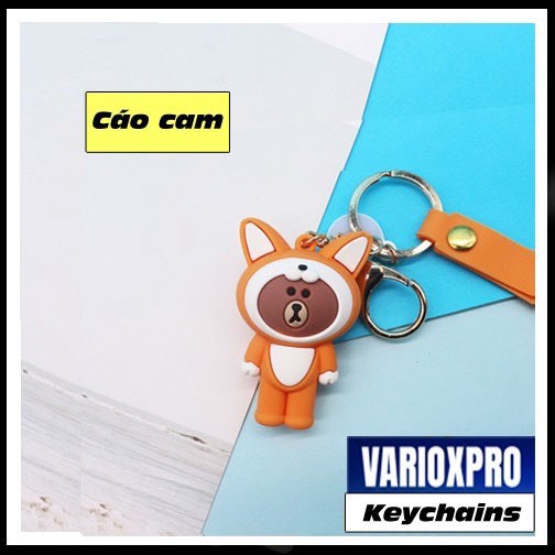 Móc khóa Gấu NÂU LINEFRIENDS hóa trang nhân vật - HOT TREND của giới trẻ hiện nay