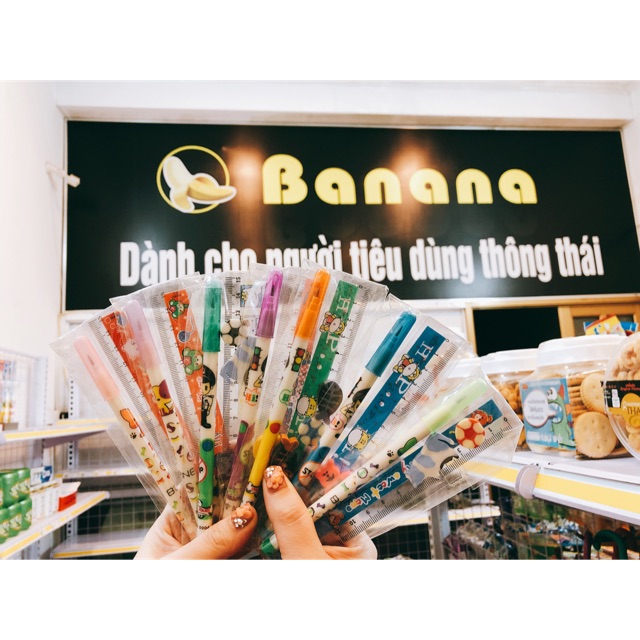 SALE SET 2 BÚT CHÌ ĐỐT+THƯỚC KẺ+TẨY THÁI