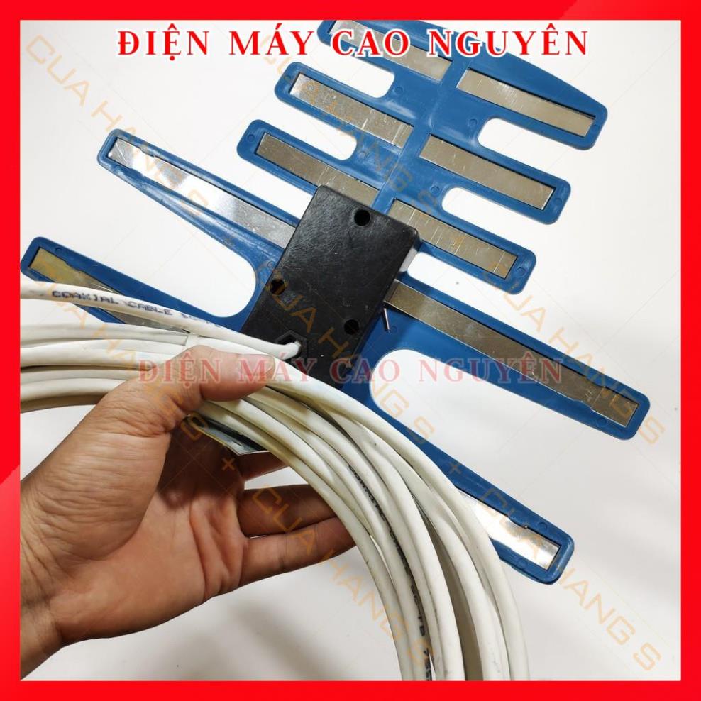 Anten DVB T2 Ăng ten kỹ thuật số bọc nhựa xanh T32 kèm dây - thu sóng tốt