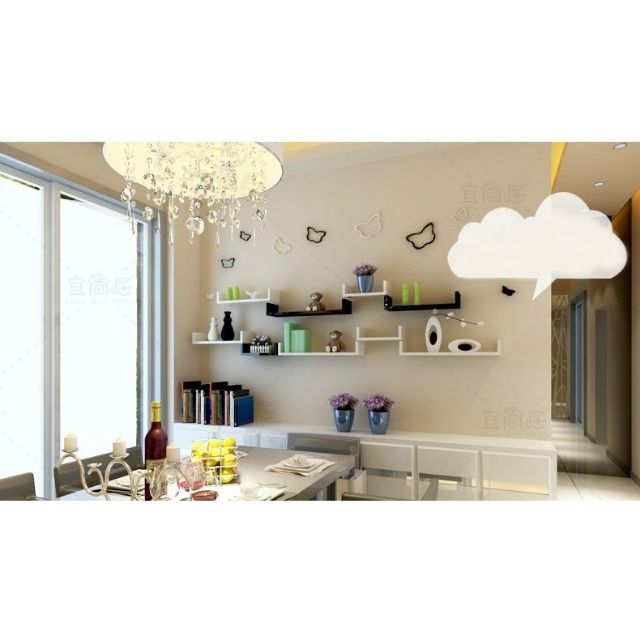 2 thanh kệ decor trang trí treo tường chữ U