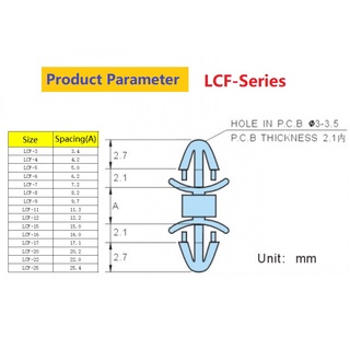100Pcs PCB Isolation Column LCF Series Double-Head Nylon Spacer 3mm Circuit Board Bracket Support Column Fixed Column Cột Hai Đầu Cách Ly PCB LCF 3mm