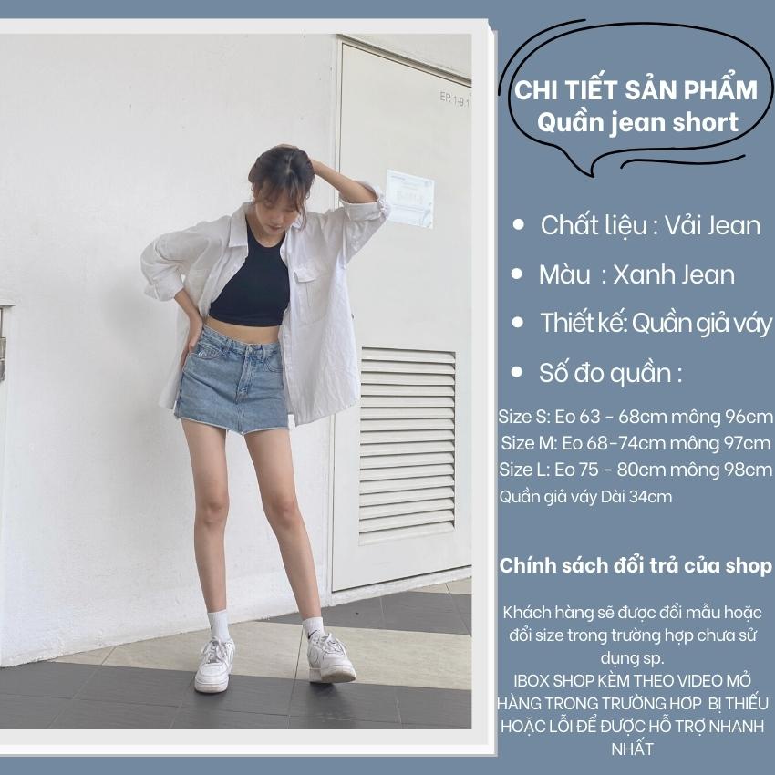 Chân Váy Jean Bò Dáng Chữ A, Chân Váy Bò Vải Jean Cao Cấp M6236