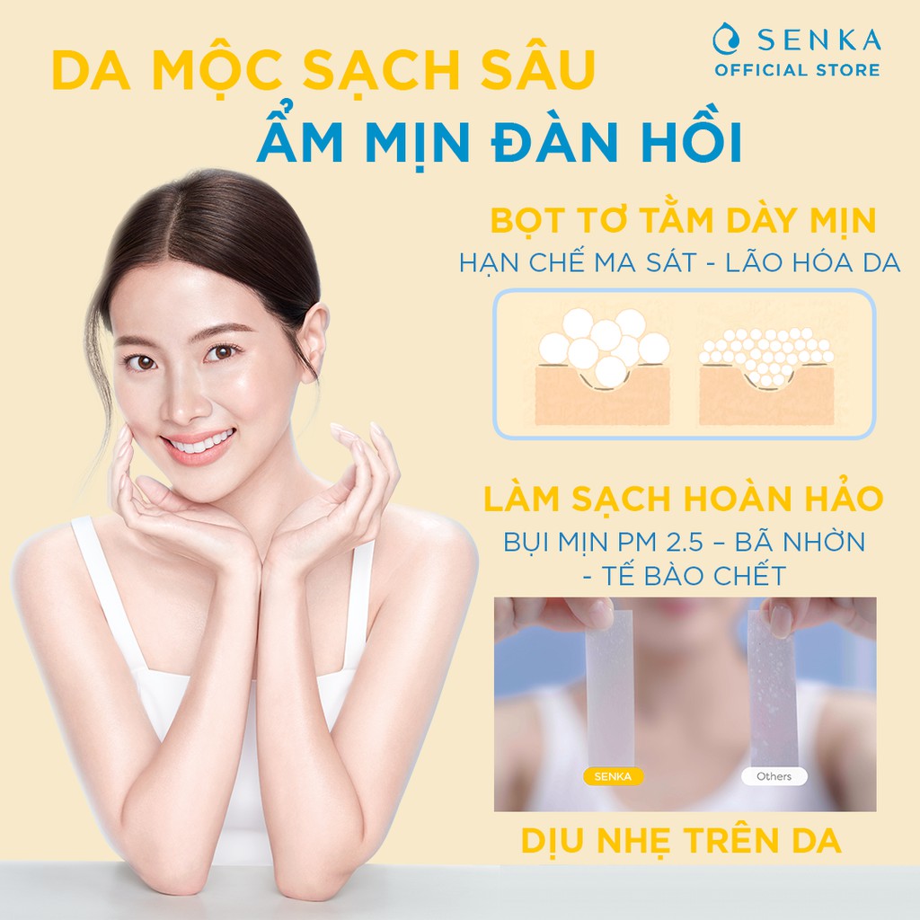 Bọt rửa mặt Senka Amino Charge In dịu nhẹ 150ml