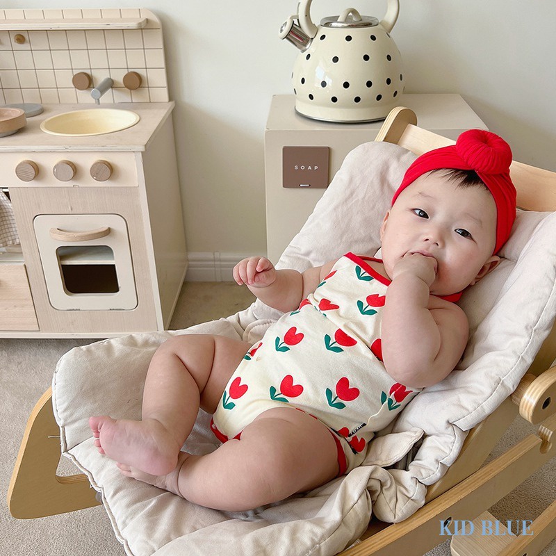 Bộ Áo Liền Quần Hai Dây Thời Trang Mùa Hè Cho Bé Gái