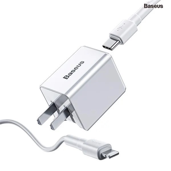 Bộ sạc nhanh đa năng Baseus Traveler Series PD/ QC3.0 18W dùng cho iPhone (Combo Củ sạc PD + Cáp C to Ligntning )