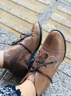 Giày bốt da thật hiệu Ý vintage