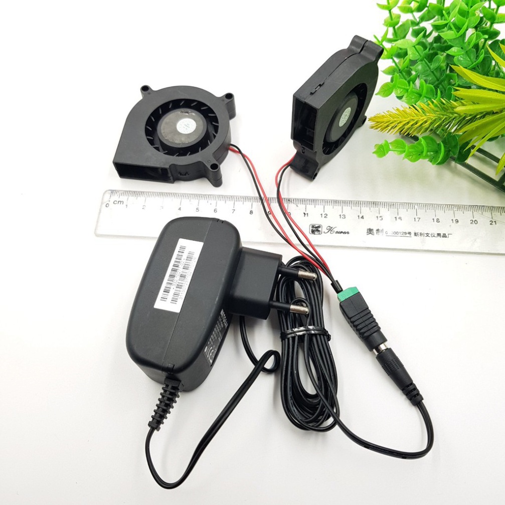 Bộ Quạt Hút Mùi 12V 6CM Tản Nhiệt (Làm Mát Điện Thoại, Bể Cá, Thú Nuôi)🍀Bộ quạt tản nhiệt 6x6x1.5Cm hình sò