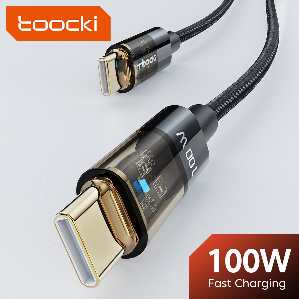 Dây cáp sạc nhanh TOOCKI 6A USB type C 100W chất lượng cao chuyên dụng