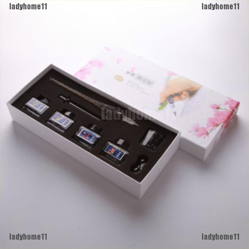 1 Bút Mực Nước Bằng Kính Thủ Công Vintage ladyhome11