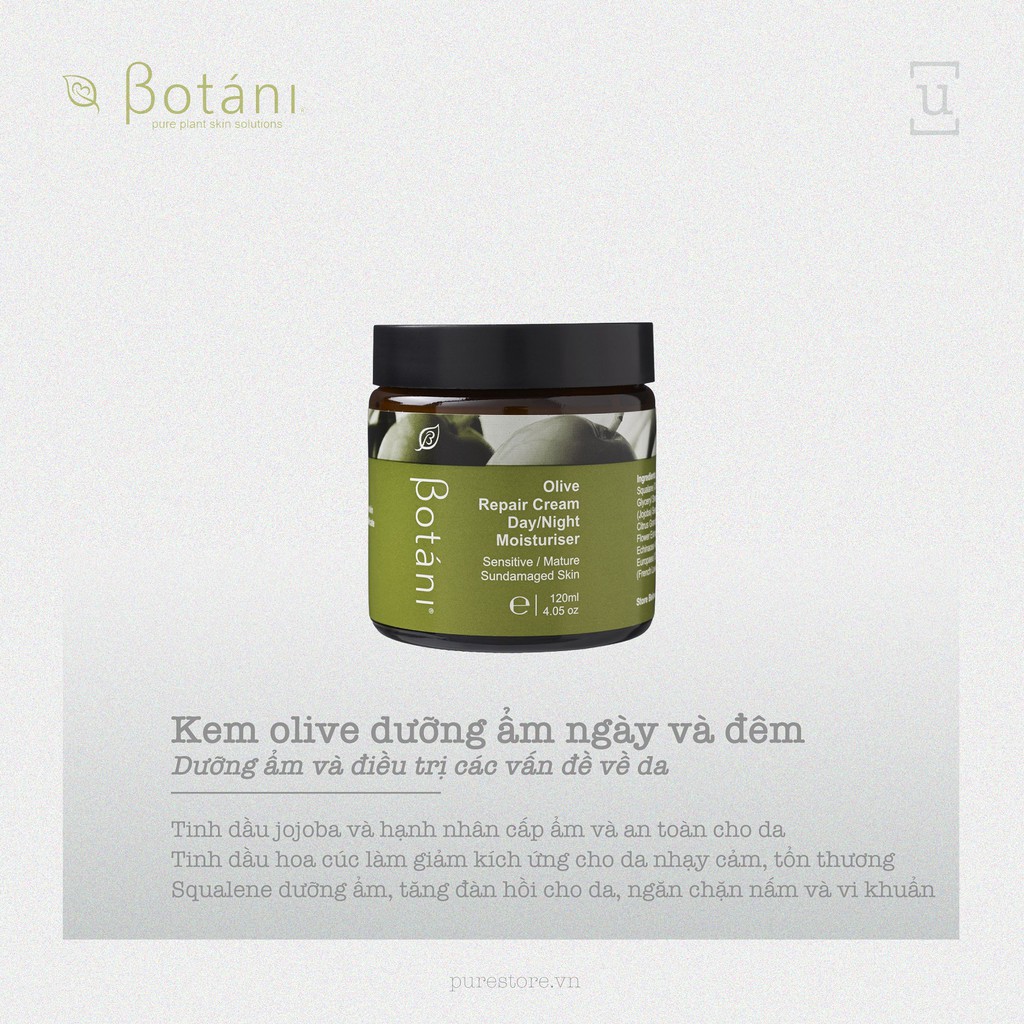 Kem Olive Dưỡng Ẩm Ngày Và Đêm 30gr - Botani