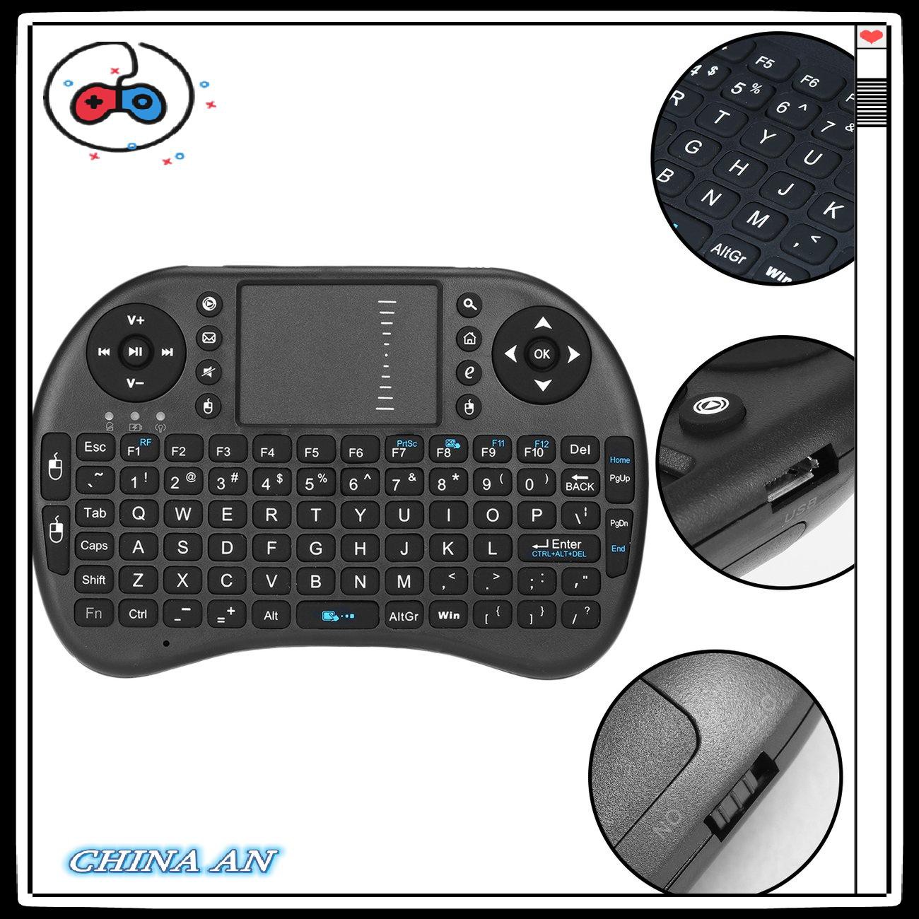 ⚡Hot sản phẩm/Mini Wireless Keyboard Multi-media Remote Control Touchpad Handheld Keyboard