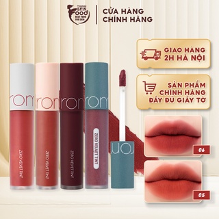 Son Kem Lì Hàn Quốc Romand Zero Velvet Tint 5.5g (05 đỏ gạch, 06 đỏ nâu, 20 đỏ trầm)