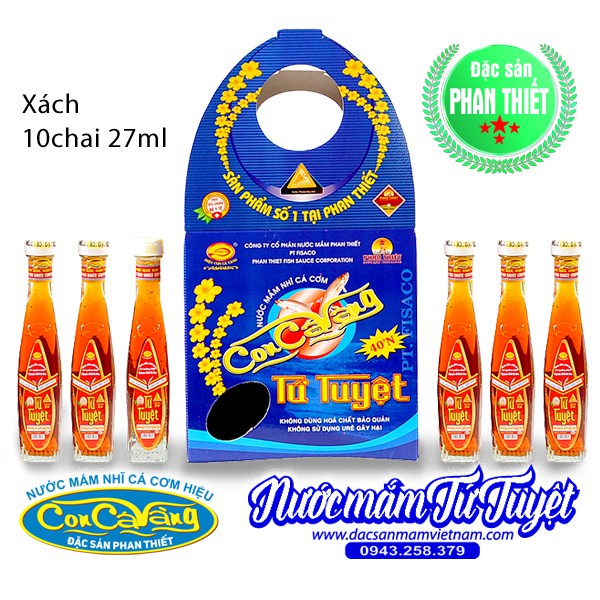 Nước mắm Tứ Tuyệt - Xách 10 chai 27ml