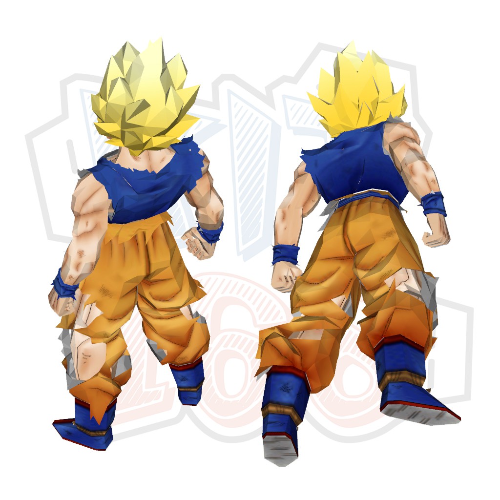 Mô hình giấy Anime Goku SSJ HD – Dragon Ball