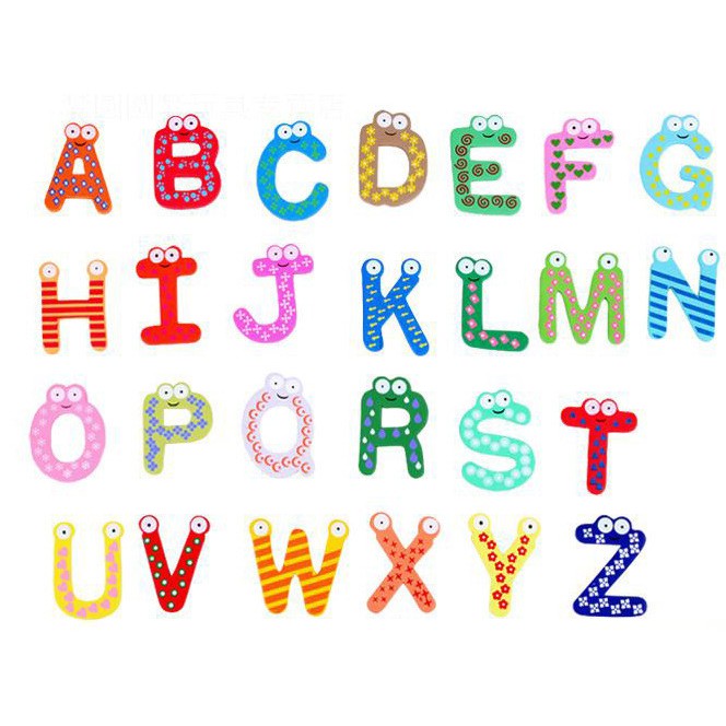 Bộ 26 Chữ Cái Gỗ Nam Châm - BX1884