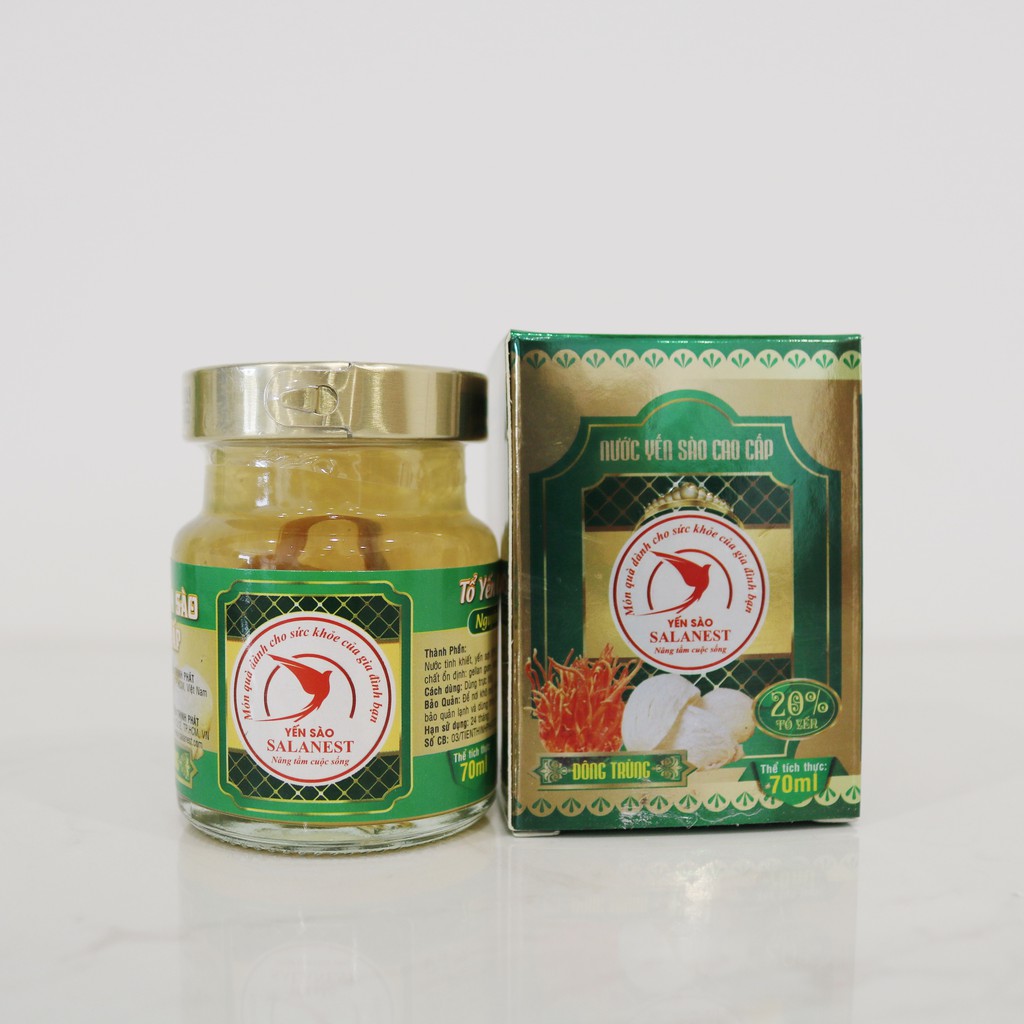 [Mã GROSALE2703 giảm 8% đơn 250K] Nước Yến Sào Salanest Chưng Đông Trùng Hạ Thảo Cao Cấp - Set 12 Hũ | BigBuy360 - bigbuy360.vn