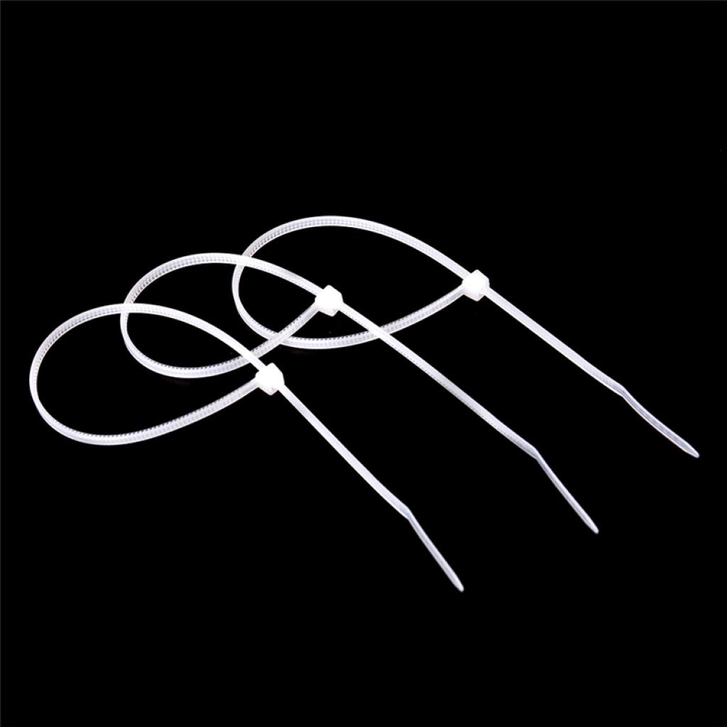 Set 100 dây rút nylon màu trắng / đen cao cấp 365
